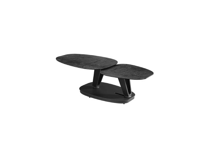 Ausziehbarer, flexibler Design Keramik Couchtisch „Lotus“ Keramik Titan Akante Design