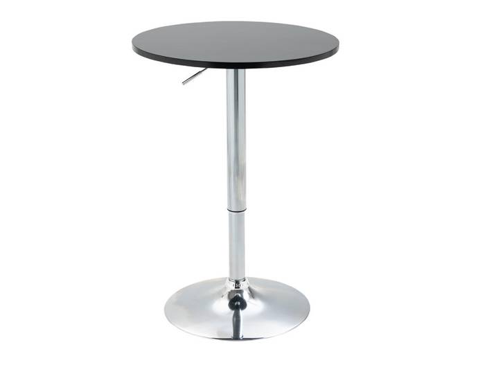 Homcom Bartisch, Mdf, Steel, Schwarz, Kunststoff, 61x70x61 cm, Esszimmer, Barmöbel, Bartisch