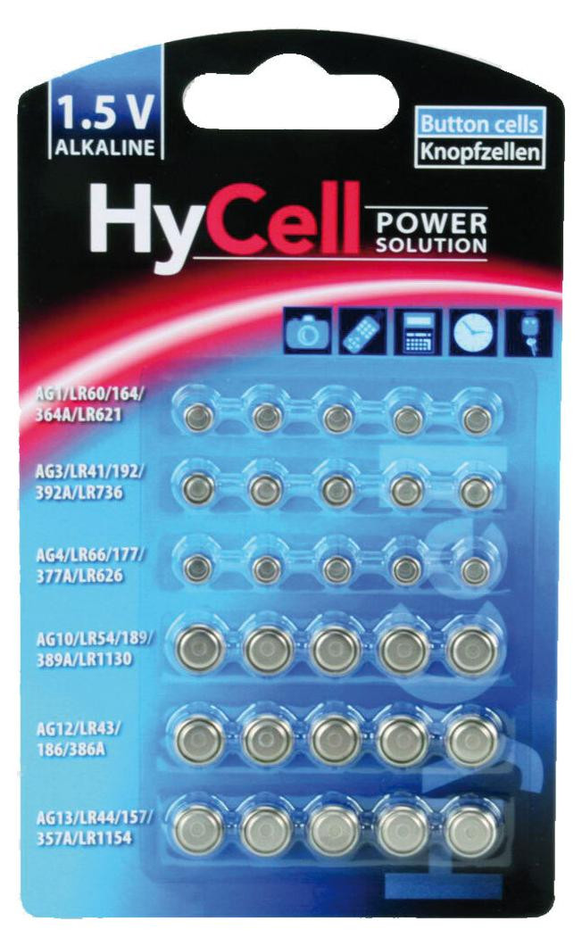 Ansmann HyCell Alkaline Knopfzellen-Set 30-delig