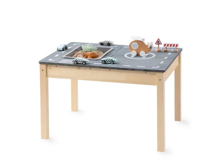 Muddy Buddy Sand- UND Wassertisch, Graphitfarben, Naturfarben, Holz, Zypresse, massiv, 60x50x80 cm, EN 71, Freizeit & Co, Gartenspielzeug, Sandspielzeug