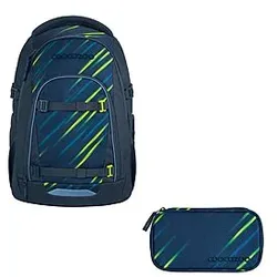 Coocazoo Mate Fast Lime Schulrucksack Set 2tlg