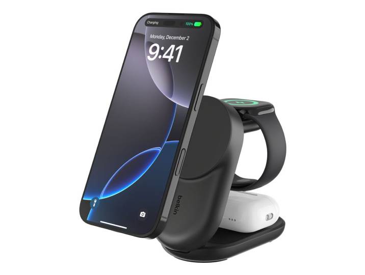 Belkin Qi2, Intérieure, USB, Recharge sans fil, 1,5 m, Noir WIZ037KQBK