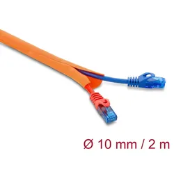 DELOCK Kabelschutzschlauch selbstschließend 2m x 10mm orange