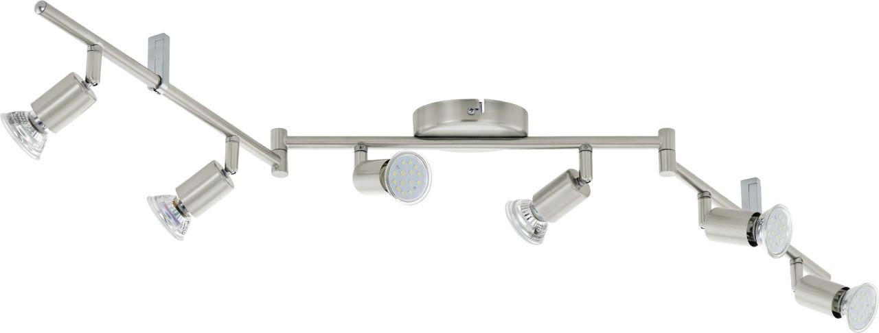 Eglo Buzz Led plafondspot rvs 6-lichts zilver