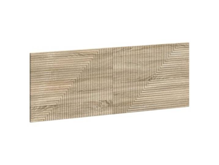 Makastle Kopfteil Wandmontiert Sonoma-Eiche 140x50 cm Holzwerkstoff Lineares Muster