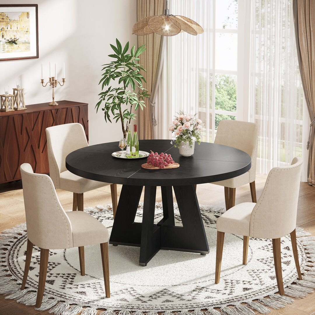 Blue Elephant Round 119.4 Cm Dining Table Black