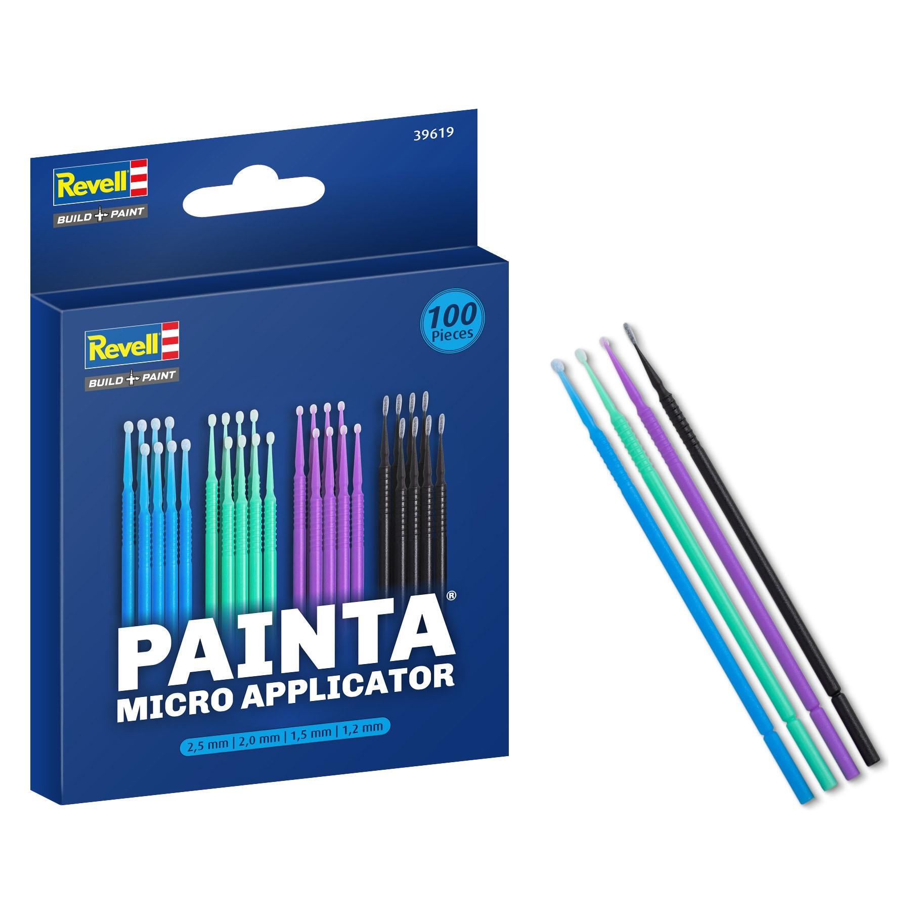 Revell Micro Applicators: 25x 2.5mm 2.0mm 1.5mm & 1.2mm (39619)
