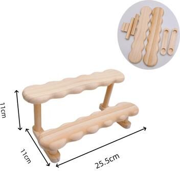 Shop Station Wooden Perfume Organizer And Display Riser Shelf For Fragrances And Collectibles two Layers