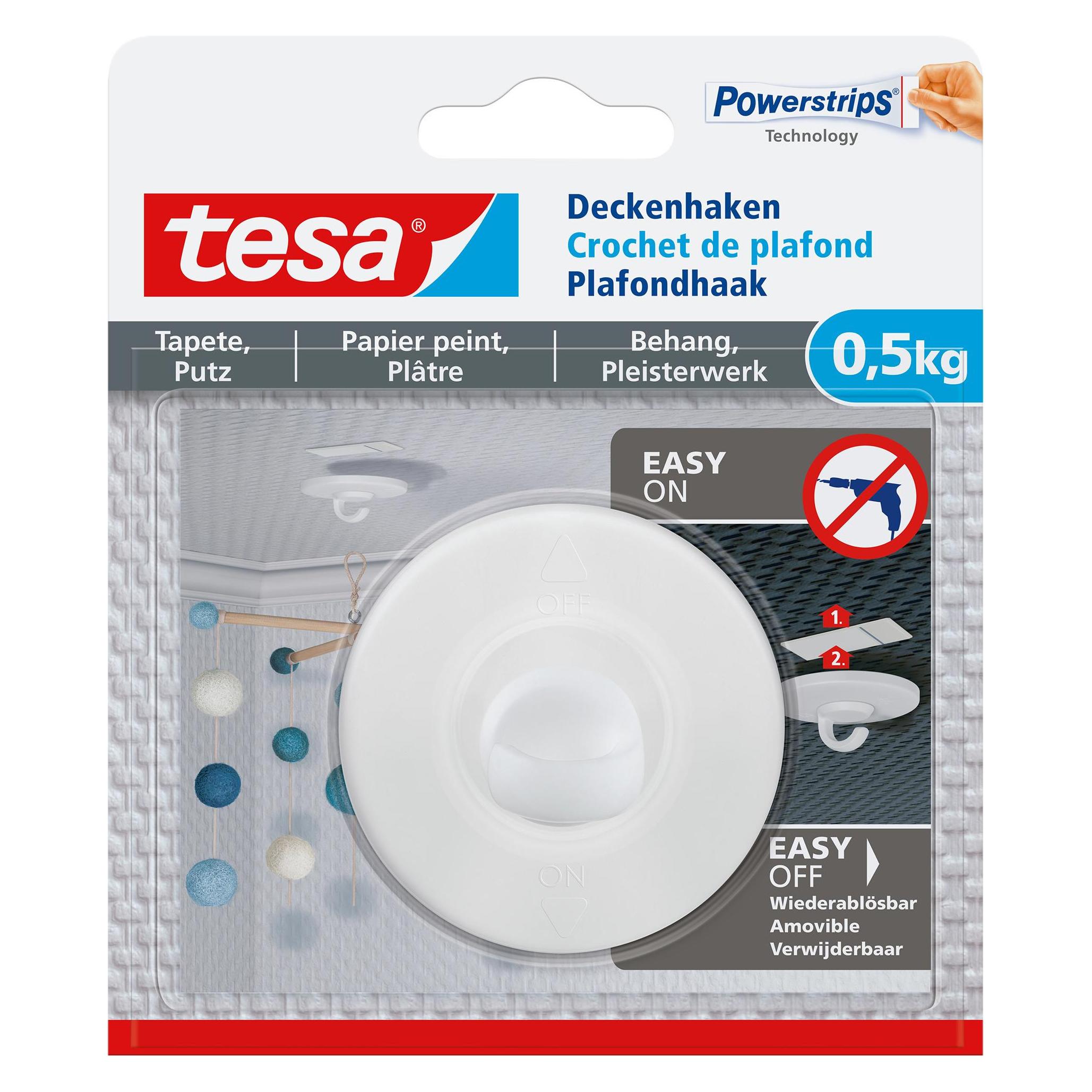 tesa Deckenhaken Tapete & Putz (77781-00000-00)