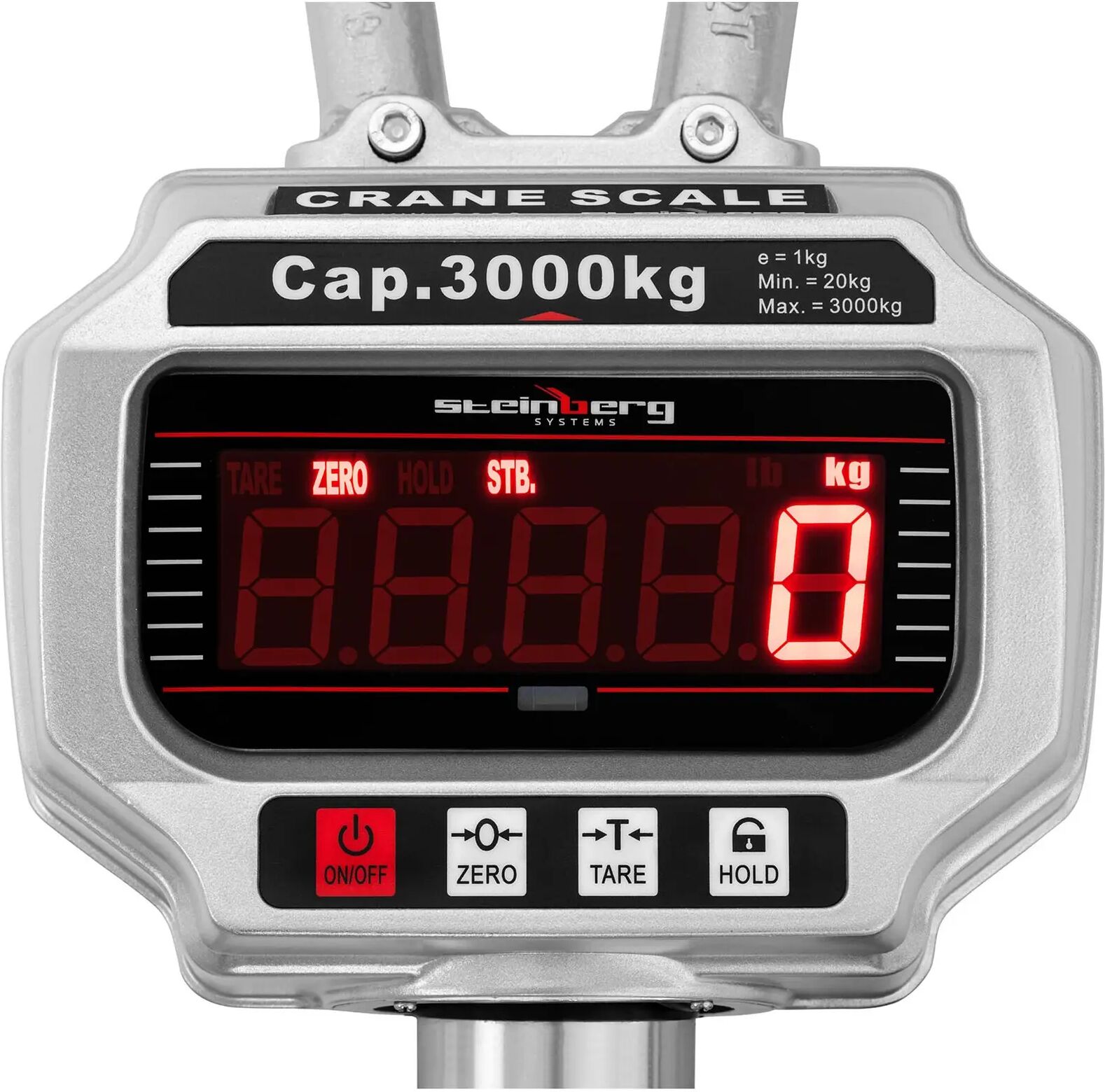 Steinberg Systems Kranwaage - 3000 kg / 1 kg - LED - digital - Fernbedienung 50 m SBS-KW-3000