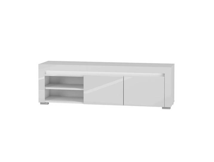 Petits-meubles Tv-Möbel Kasla Weiß, 152x47x39 cm, Wohnzimmer, TV Möbel, TV-Ständer