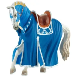 Bullyland 80769 - - Castello/Cavallo da Torneo Blu (F)