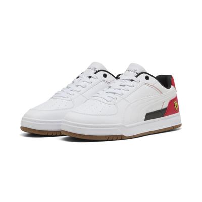 Sneaker PUMA "Ferrari Caven III Sneakers Erwachsene", Herren, Gr. 44, Textil, rot (weiß rosso corsa rot), Obermaterial: Textil, Synthetik. Futter: Textil. Innensohle: Textil. Laufsohle: Gummi, Schuhe Sneaker
