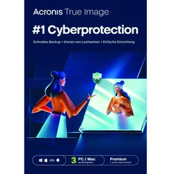 Acronis True Image Premium 2026, 3 Geräte - 1 Jahr, 1 TB Cloud-Speicher