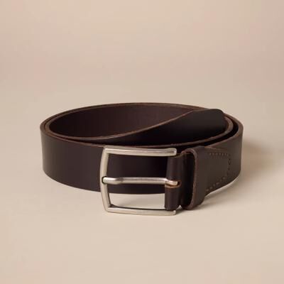 Lucky Brand Smooth Leather Belt With Tab - Men's Accessories Belts in Brown, Size 34