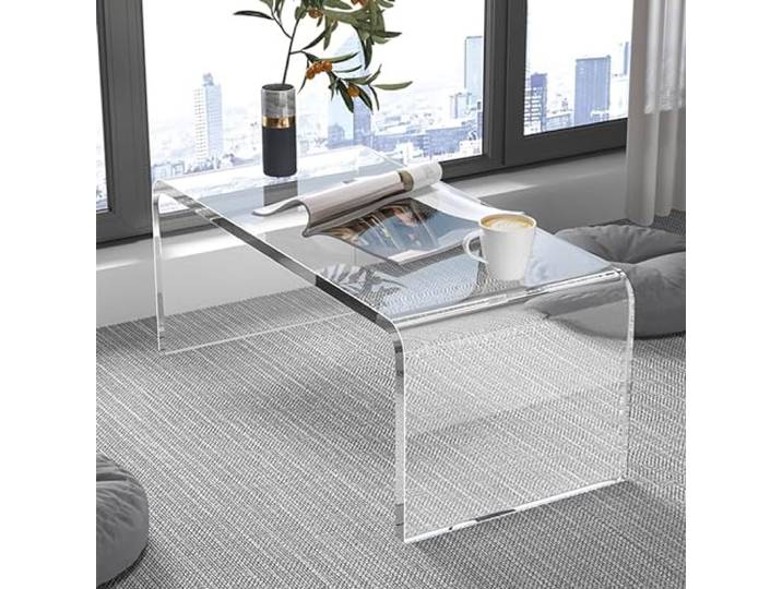 Acryl beistelltisch, wohnzimmer Mini Nachttisch (30cm x 30cm x 65cm, transparent) (Color: Gray, Size: Tisch Couchtisch)