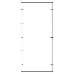 ABN SY47433M PVC-Montageplatte AS-142 für SL142, 600x276mm