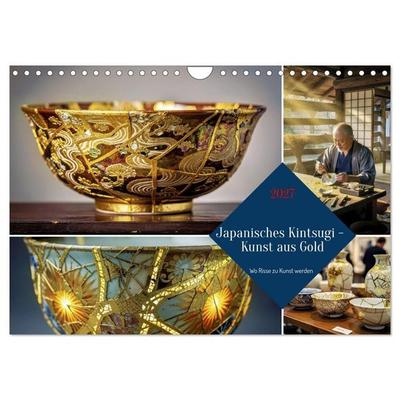 Japanisches Kintsugi - Kunst aus Gold (Wandkalender 2027 DIN A4 quer), CALVENDO Monatskalender