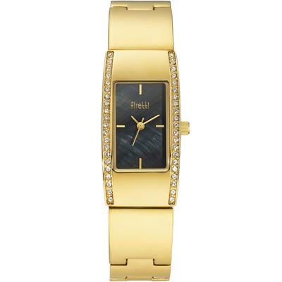 Quarzuhr FIRETTI "Icon Base Line", gold (goldfarben, perlmuttfarben, schwarz), Armbanduhren, Damen, Quarzuhr, Armbanduhr, Damenuhr, analog, Swarovski-Kristalle