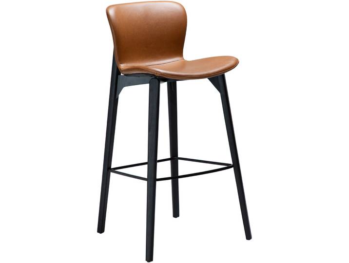 DAN-FORM Barhocker 2er-Set Paragon hellbraun Kunstleder, Holz H 103 cm