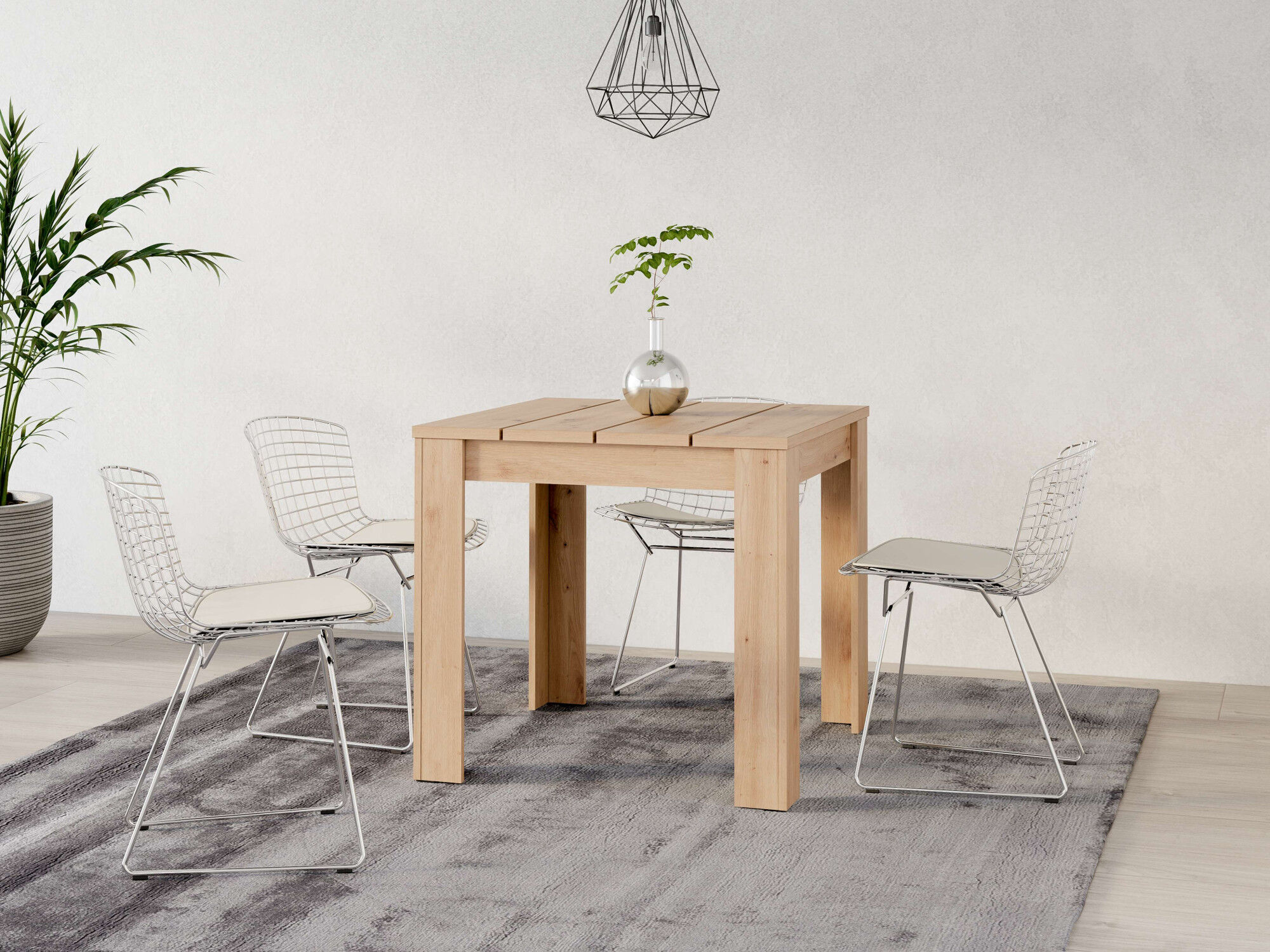 Esstisch HOME AFFAIRE "Spoleto, Esstisch, Küchentisch, Speisetisch, Familientisch", braun (artisan eiche, artisan eiche, artisan eiche), B:80cm H:75,6cm T:80,2cm, Tische, Esstisch, Charakterstarke 4-Lamellen-Platte, 4 Farben, 2 Grössen – top modern artisa
