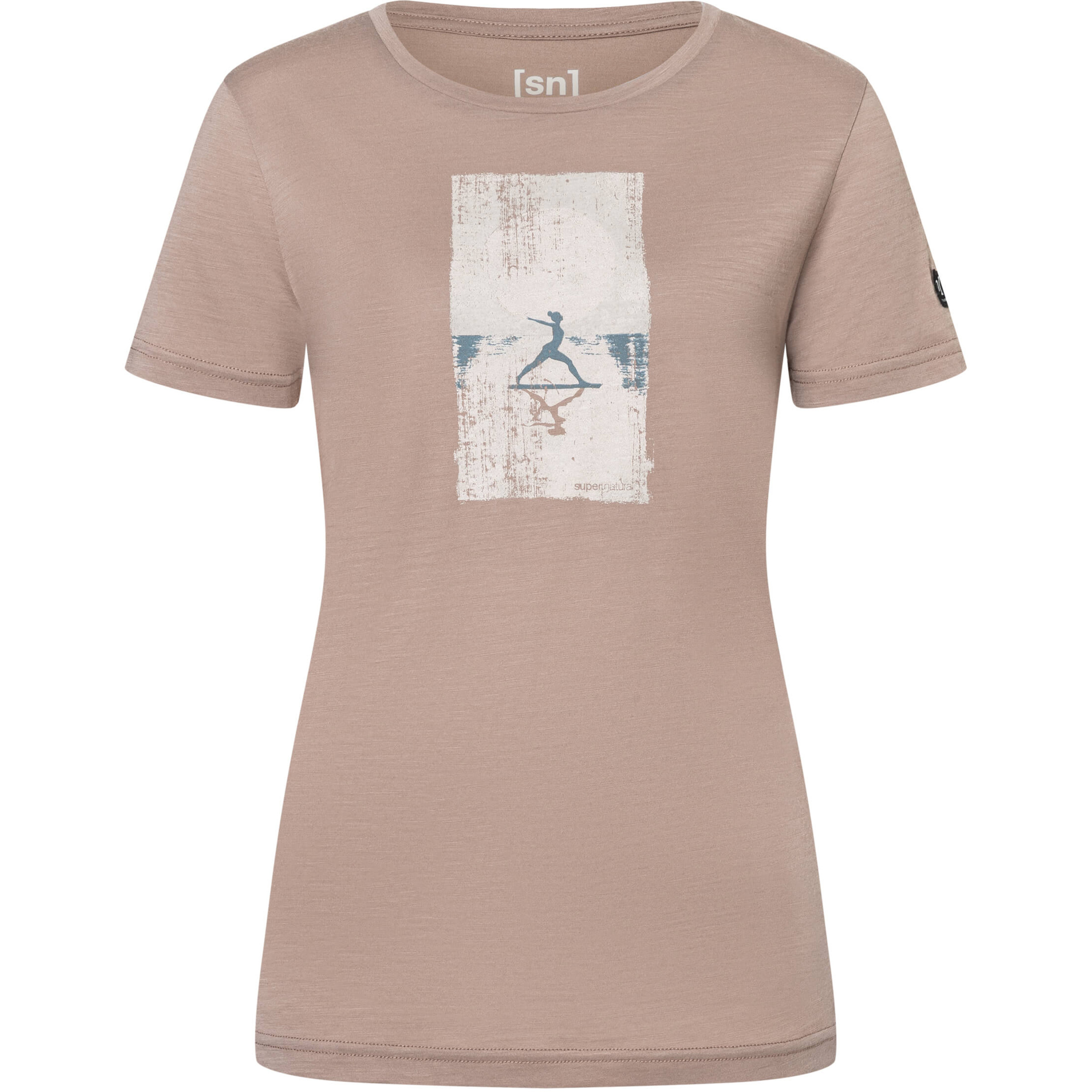 Super.Natural Sun Salutation Damen T-Shirts braun Größe L Trekking Hautfreundlich Merinowolle