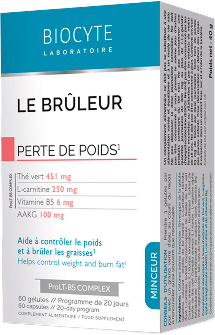 BIOCYTE Le Bruleur Perte De Poids 60pcs
