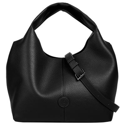 Shopper BUGATTI "BUGATTI Damen ZOE", Damen, Gr. B/H/T: 48cm x 25cm x 16cm onesize, schwarz, Polyurethan (PU), leicht glänzend, unifarben, Taschen Shopper