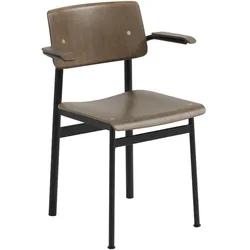 Muuto Loft Armlehnstuhl, eiche dunkel gebeizt / schwarz