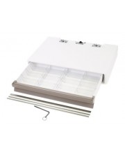 Ergotron CareFit Pro Montagekomponente Schubladen-Trennelement trim plates drawer housing verriegelbar medizinisch weiß Warm Gray am Wagen montierbar (98-487)