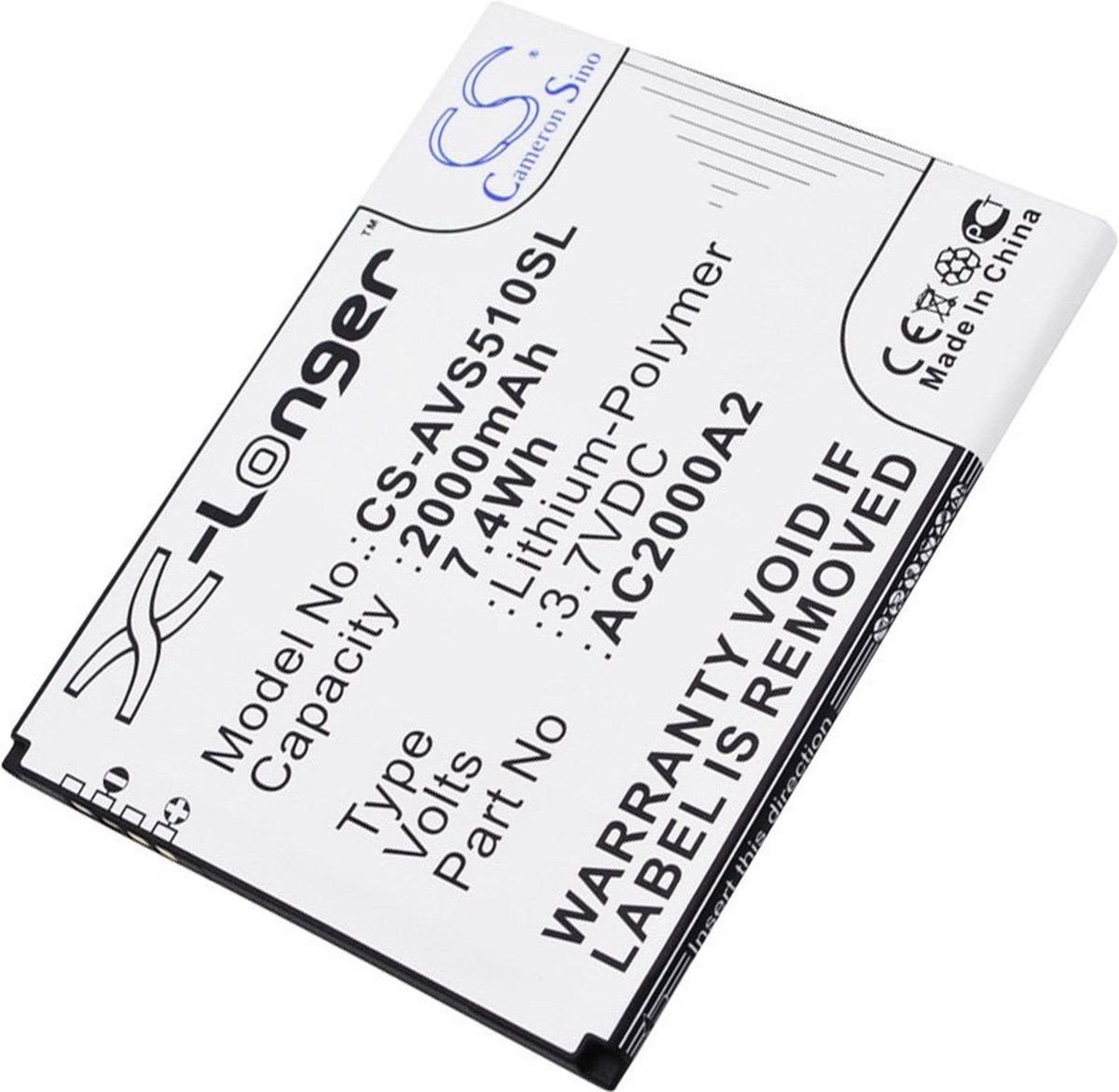 Cameron Sino Batterij voor Archos 50c Zuurstofbatterij AC2000A2