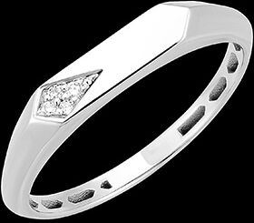 Edenly Ring Frische - Rhea - 9 Karat WeiÃŸgold und Diamanten
