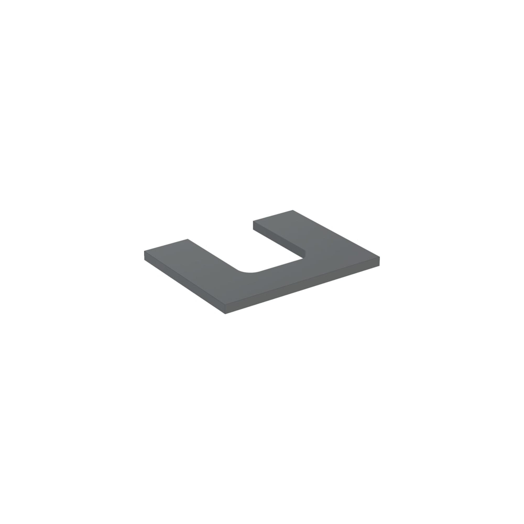Geberit Waschtisch-Platte One 60x3x47cm, lava/lackiert m, Ausschn mit. (505271003)