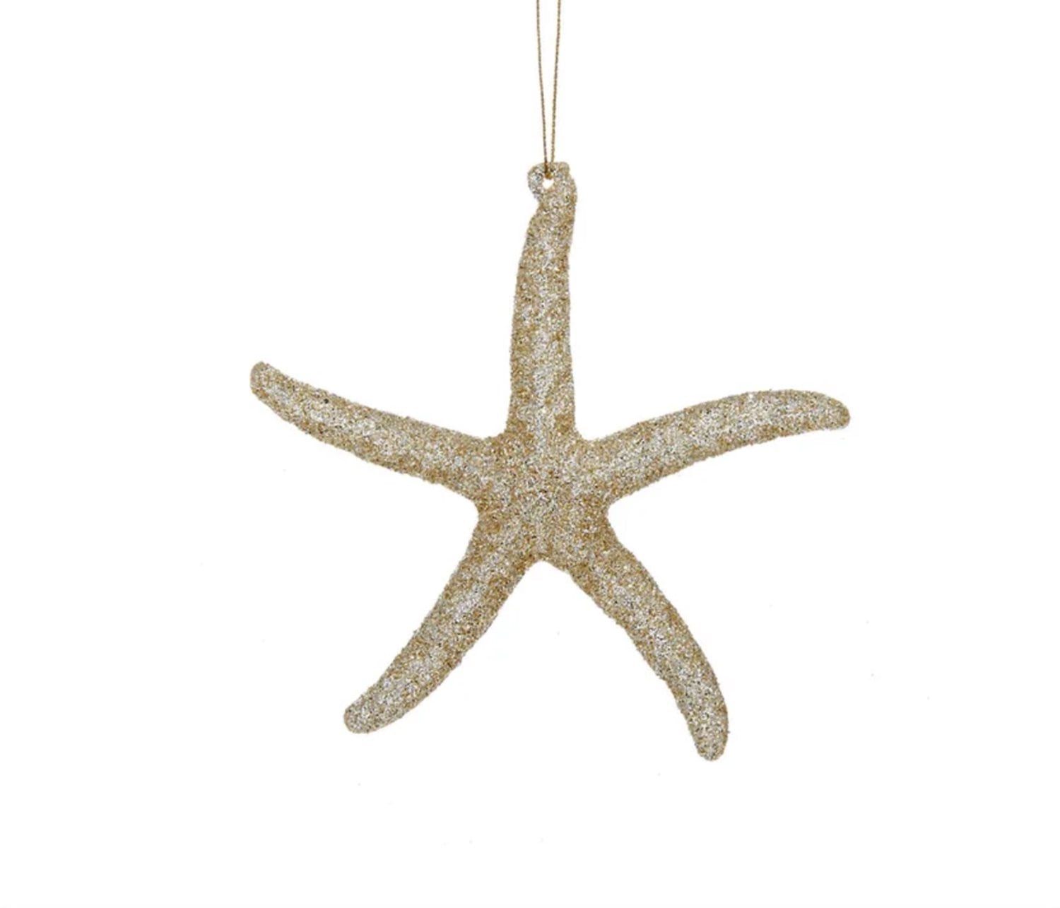 Kurt S. Adler Goud Glitter Zeester Kerstornament van Acryl