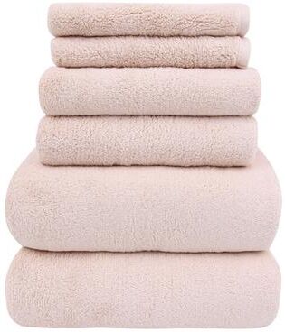 Farberware FBT-001-S-7 Silver Peony Coral Fleece-Bath Towel - 6PC