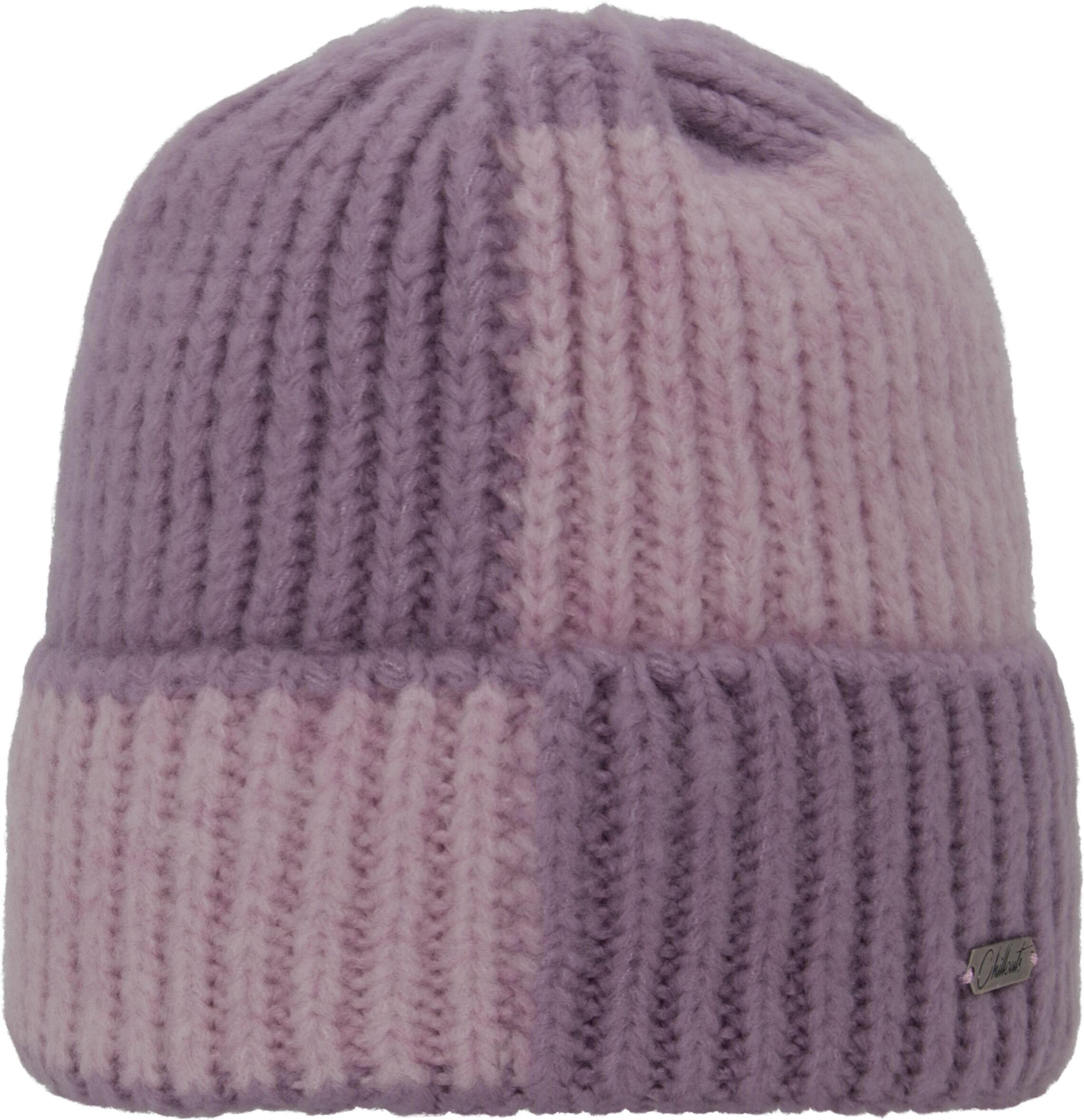 Strickmütze CHILLOUTS "Hat", Herren, lila, Strick, Materialmix, mehrfarbig, Mützen Strickmütze, Grober Rippenstrick, zweifarbig