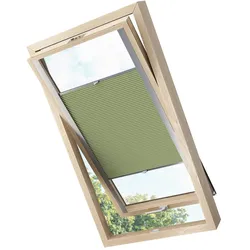 KS Handel 24 Dachfensterplissee Faltrollo Thermo verdunkelnd passend für Velux F08  Dunkelgrün