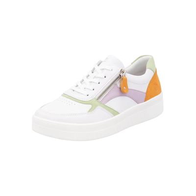 Sneaker REMONTE "Remonte Sneaker Leder", Damen, Gr. 38, weiß, Leder, Schuhe Sneaker
