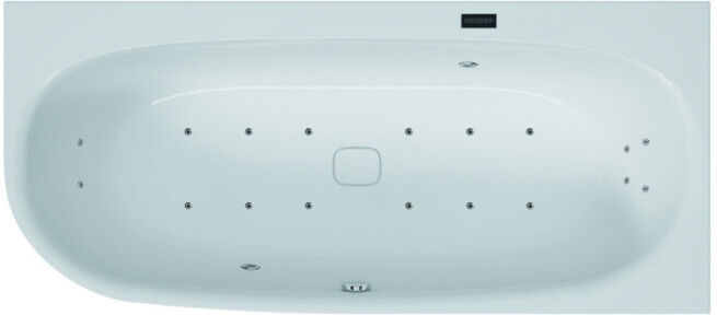 Hoesch Whirlpool iSensi Coin 1800x800 Monolithe remplissage droite Chrome, BiColor Blanc-Gris (3865i.112305001)