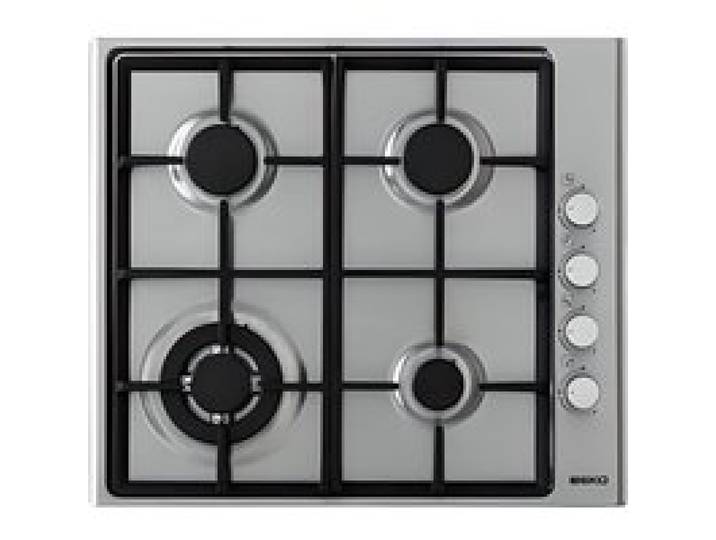Table de cuisson gaz - BEKO - HIZG 64121 SX - Gris - Brûleurs à gaz - Gaz