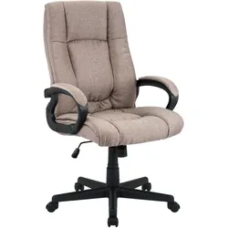 CLP Bürostuhl ergonomisch mit Rollen und Höhenverstellung, Chefsessel höhenverstellbar und Wippfunktion, rückenschonend, Drehstuhl Sparta