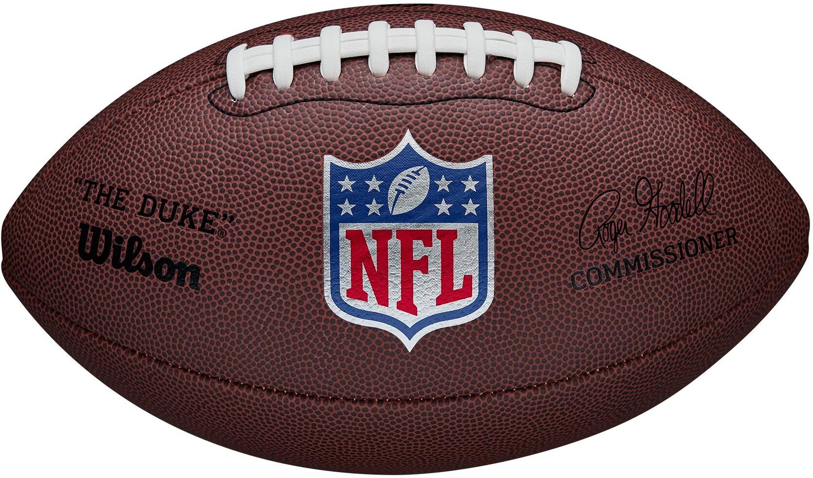 Football WILSON "NFL The Duke Replic", braun, Bälle, Lederimitat, Football braun Einheitsgröße