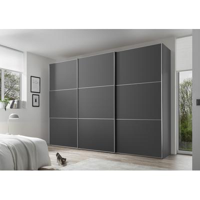 Schwebetürenschrank STAUD "Includo, kurze Lieferzeit: "Premium Variante in Weiß in 249cm Breite", dekor vulkan, B:298cm H:222cm T:68cm, Holzwerkstoff, Schränke, Schwebetürenschrank