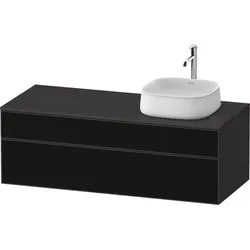 Duravit Zencha Konsolenwaschtischunterbau wandhängend Graphit & Schwarz Linienstruktur n/a & Superma ZE4822R63800000