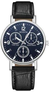 Quick Pick Pro Executive Classic Quartz Watch With Luxury Leather Strap For Men & Women black1