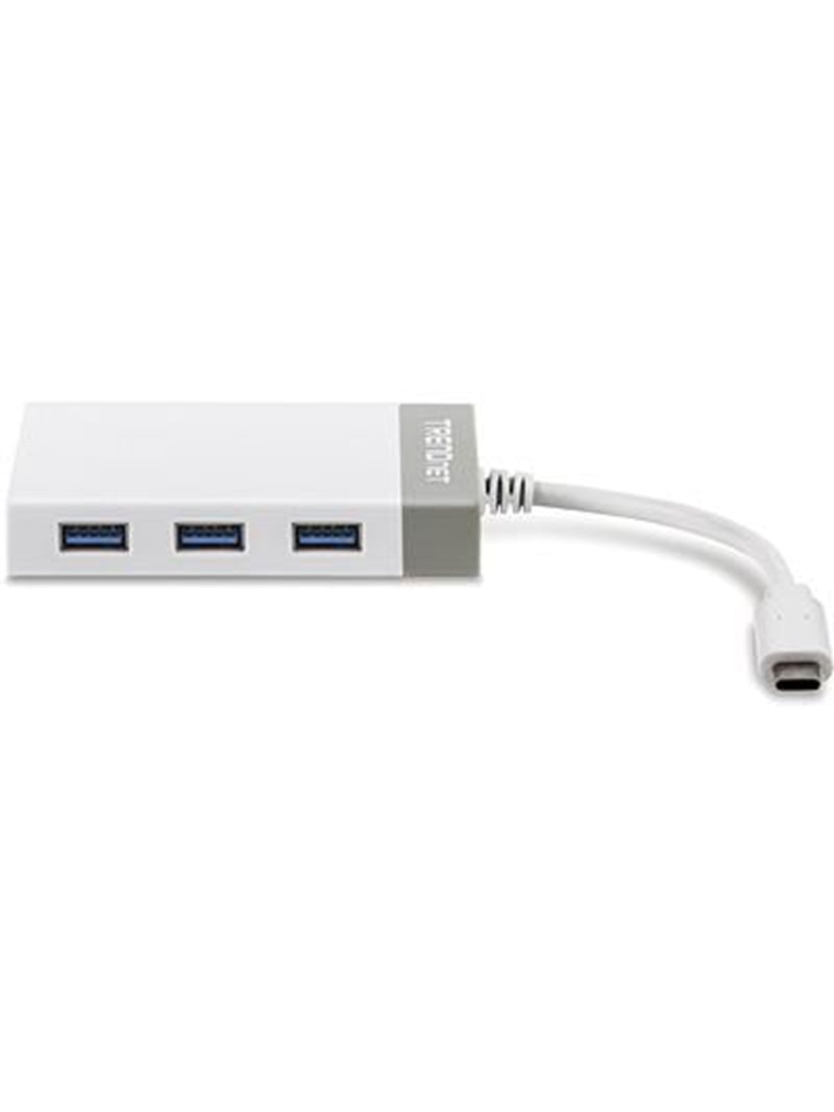 TRENDnet TUC-ETGH3 USB-C to Gigabit Adapter + USB Hub