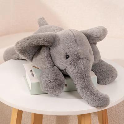 Inspire Curations Super Soft Flappy Ears Elephant Hugging Pillow gray 23.6 In