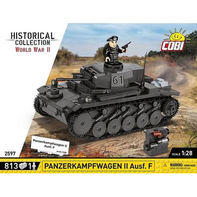 COBI Historical Collection 2597 - Panzerkampfwagen II Aus.f, World War II, 1:28 Bausatz 813 Klemmbausteine/1 Figur