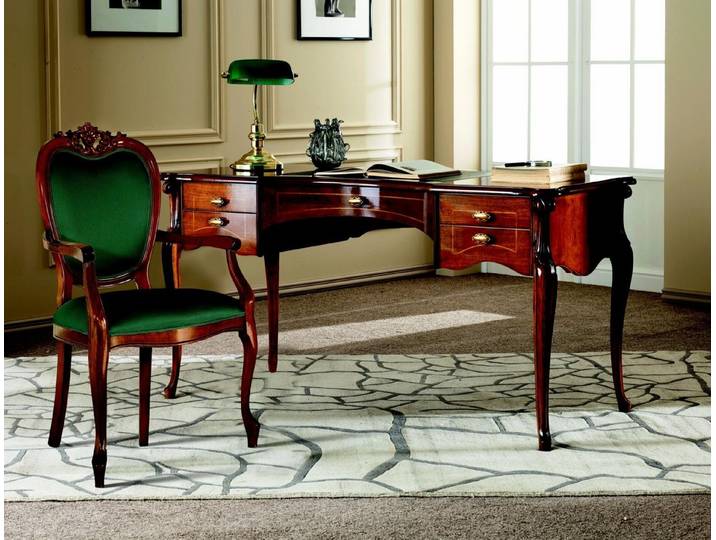 JVmoebel Armlehnstuhl Luxuriöser Holzsessel im Barockstil mit eleganter Farbkomposition (1 St), Made in Italy
