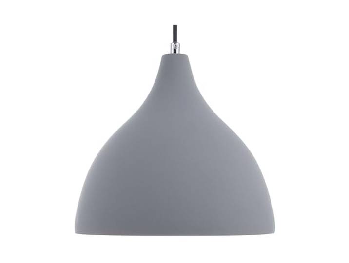 Beliani Hängelampe mit Schirm Gips grau Glockenform 1-flammig Industrie-Design Lambro